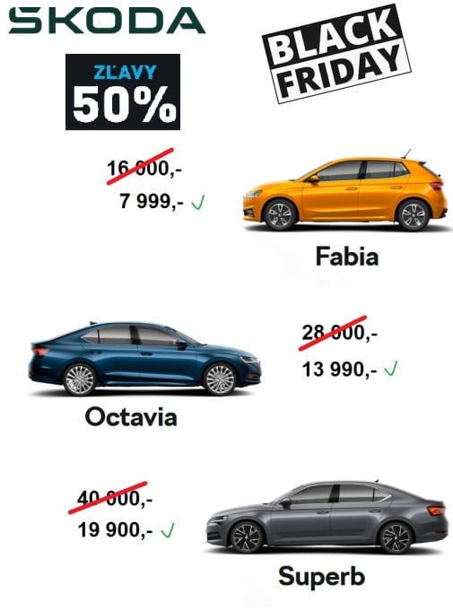 čierny piatok v Škode